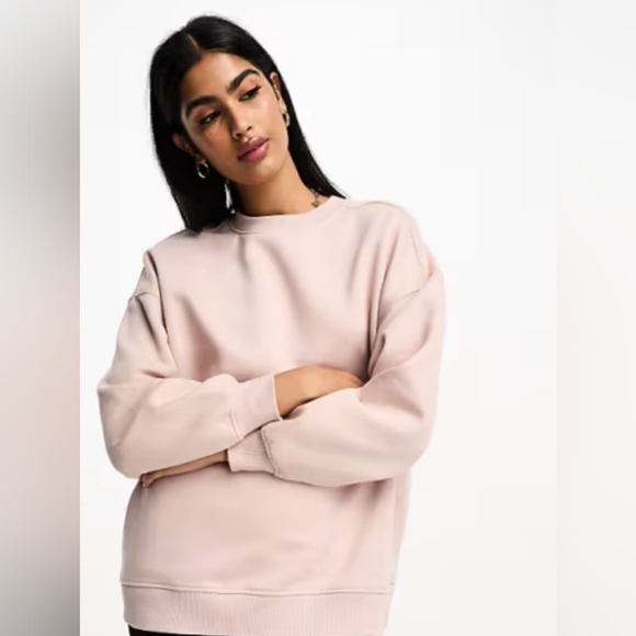 Zara | Balletcore Dusty Pink 🩷 Long Sleeve Sweatshirt | Size Medium - Picture 7 of 7